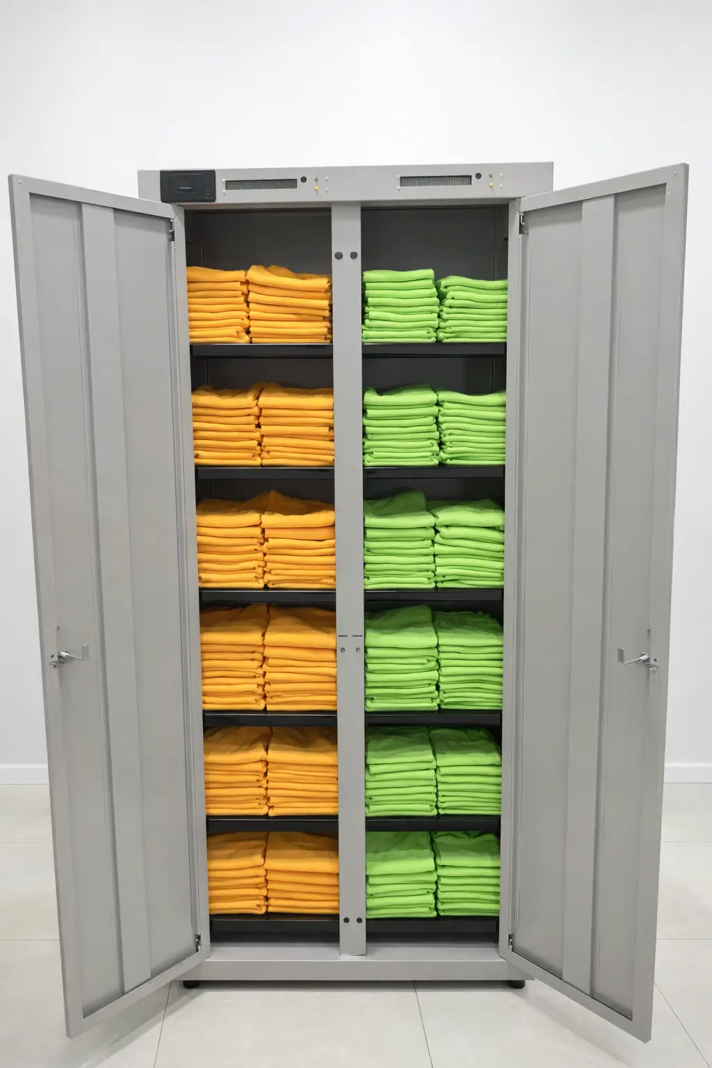 RBC1 automated cabinet fully loaded with folded hospital linen